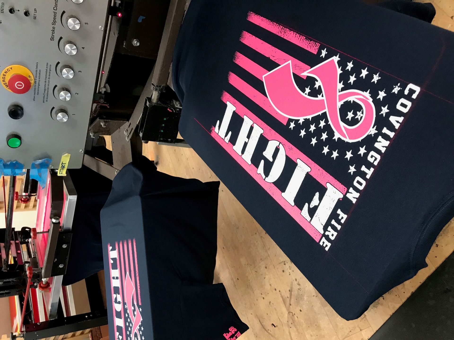 A t-shirt that says covington fire on it