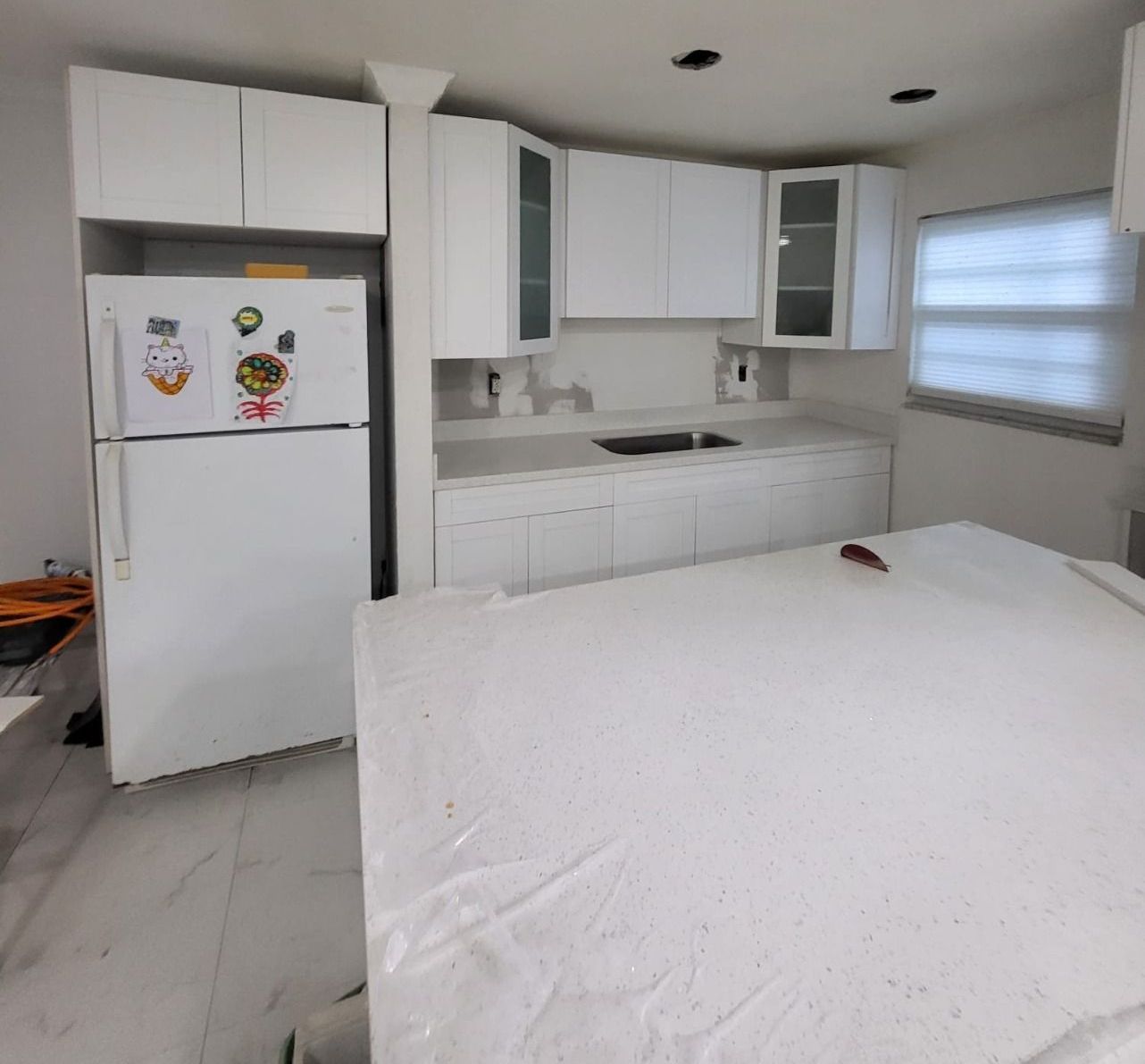 A kitchen during a remodeling process