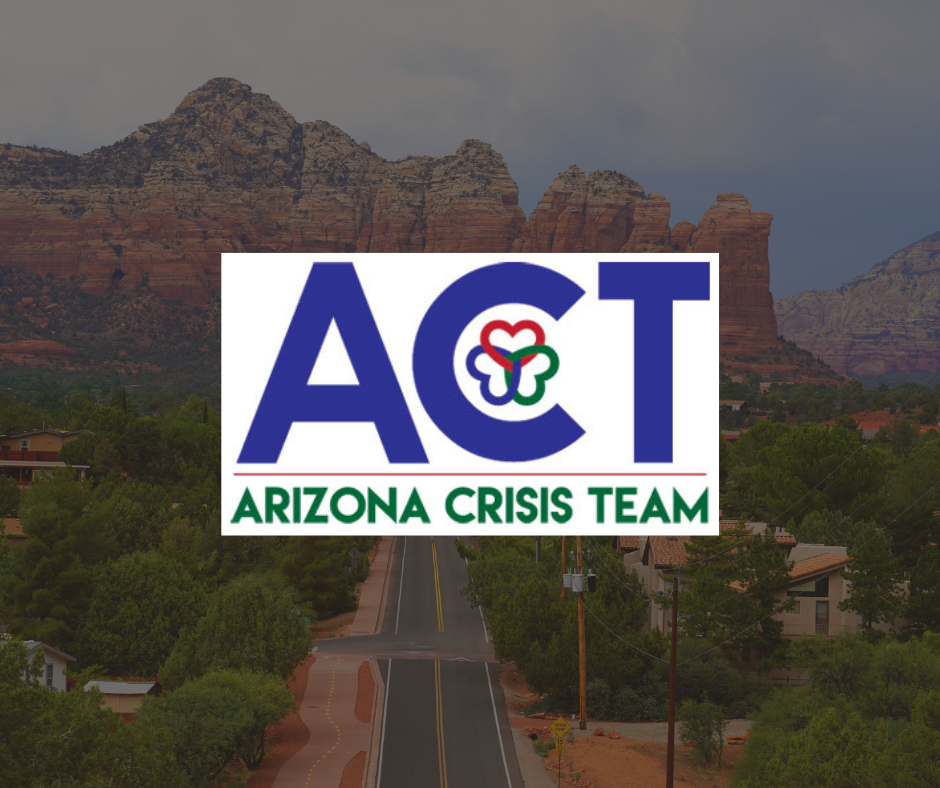 An american red cross logo with mountains in the background