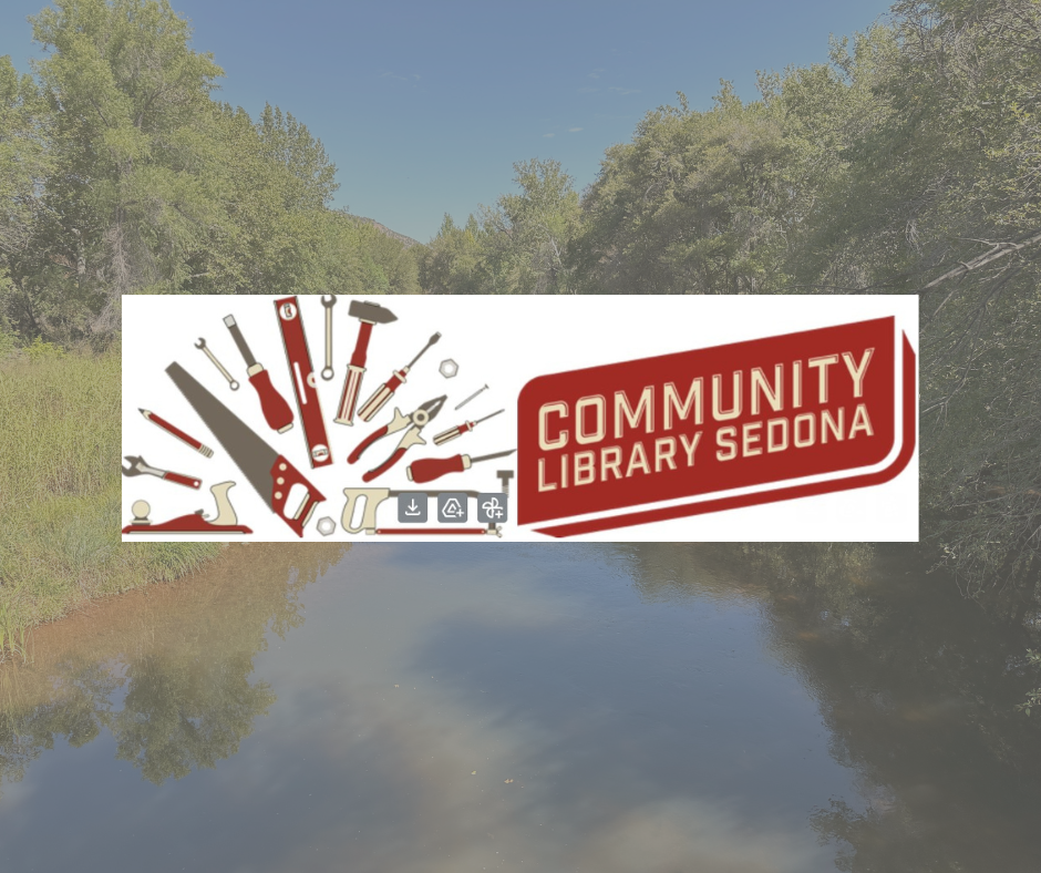 A wooden table with tools and a sign that says step tools library