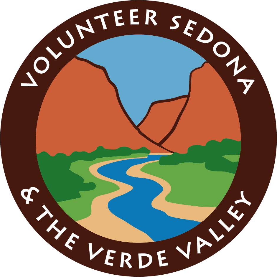 A logo for volunteer sedona and the verde valley