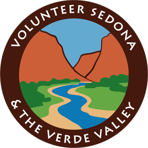 A logo for volunteer sedona and the verde valley