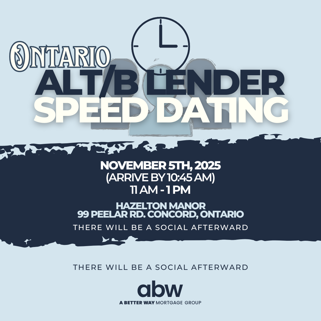 A poster for a private lender speed dating event