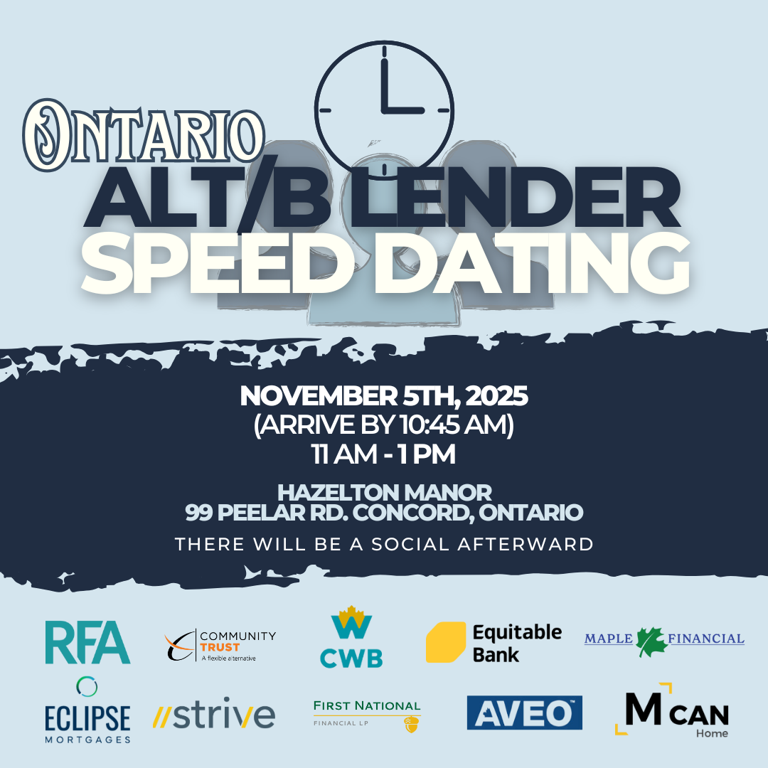 A poster for a private lender speed dating event
