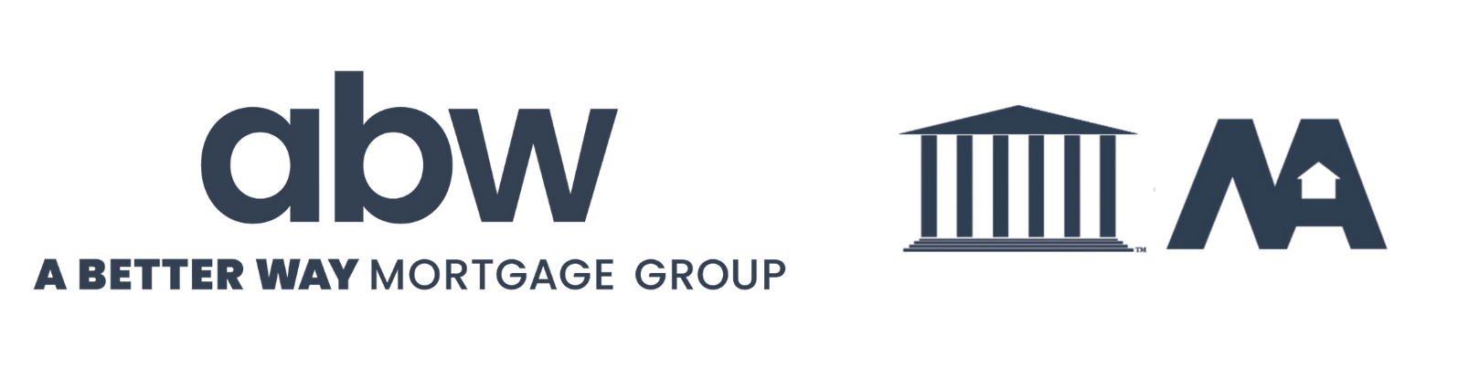 A better way mortgage group logo on a white background
