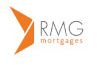 A logo for rmg mortgages with an orange arrow pointing to the right.