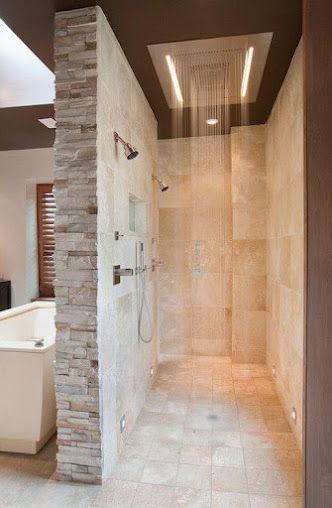A Bathroom With A Walk In Shower And A Bathtub — Custom Design Bathroom Renovations in Port Macquarie, NSW
