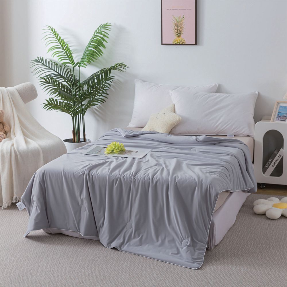 瞬間冰沁舒眠抱被 透氣呼吸 雙人涼被 煙岩霧灰