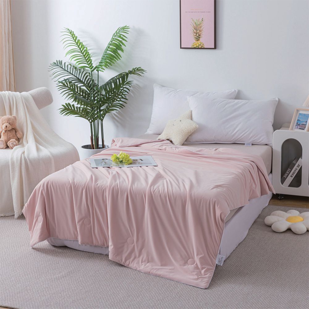 瞬間冰沁舒眠抱被 透氣呼吸 雙人涼被 砂岩裸粉