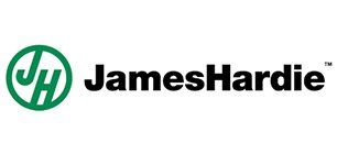 James Hardie company logo featuring a green "JH" emblem inside a circle next to the black text "JamesHardie."