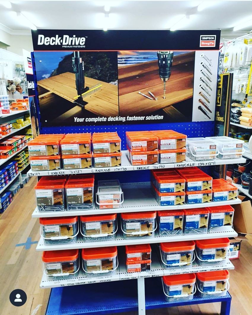 A Retail Display of Deck Screws in Various Sizes — Express Timber Solutions In Long Jetty, NSW