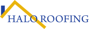 Logo: House shape in yellow with blue accent, text 