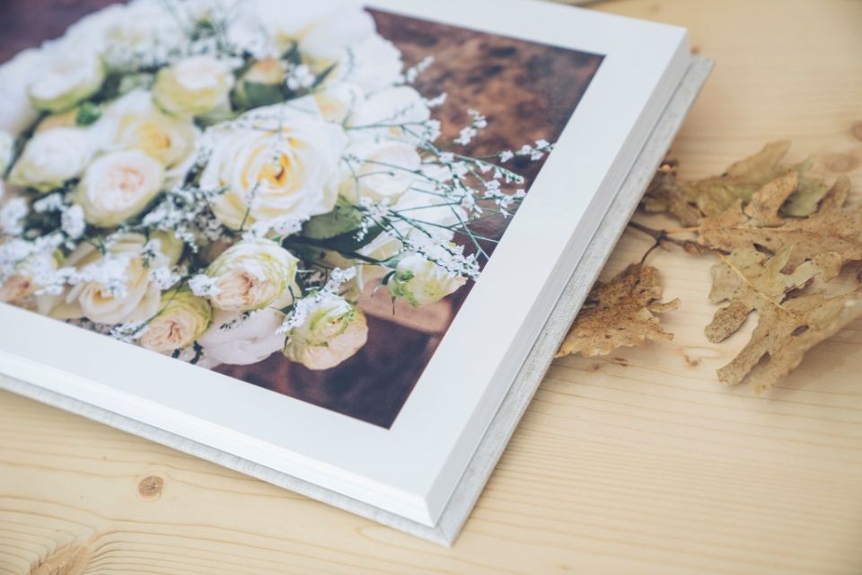 album fotografico con rose