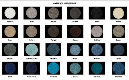 campionario di colori asciugamani