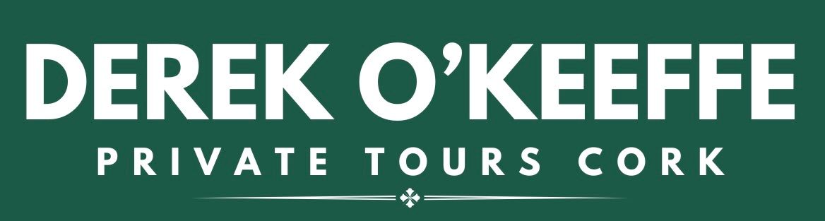 the logo for private tours cork is green and white