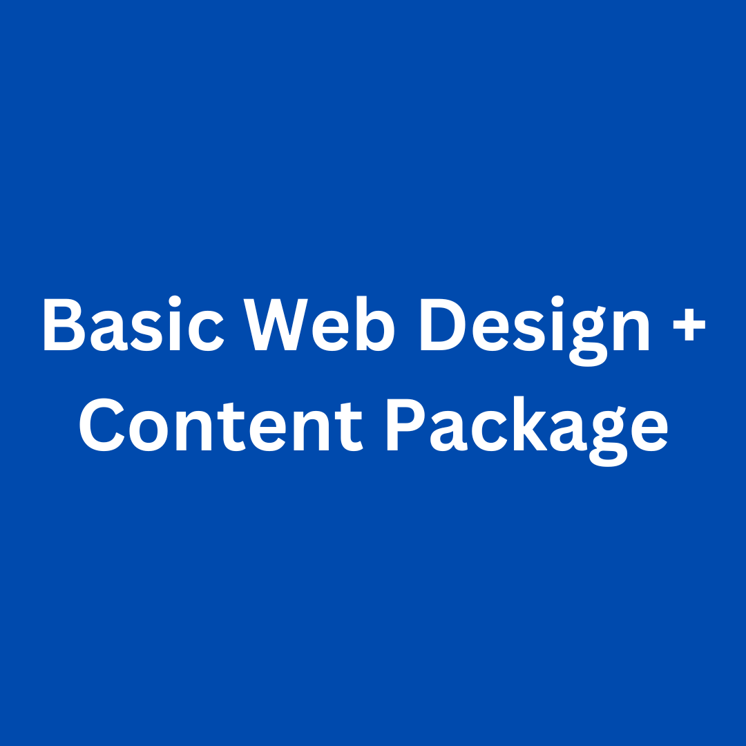 Basic Web Design + Content Package