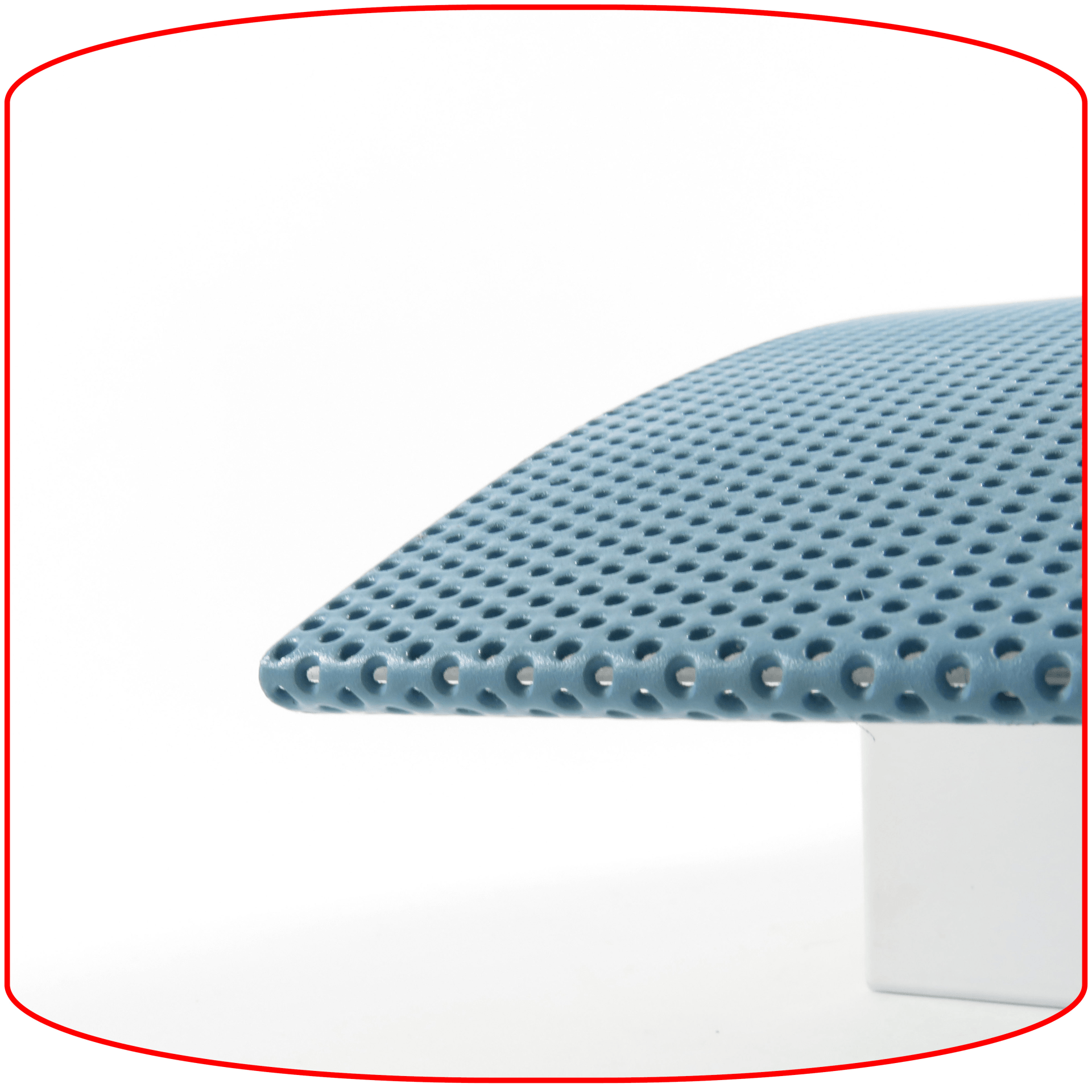 BLUE CURVED PERFORATED WALL LAMP, RIDI LEUCHTEN GMBH