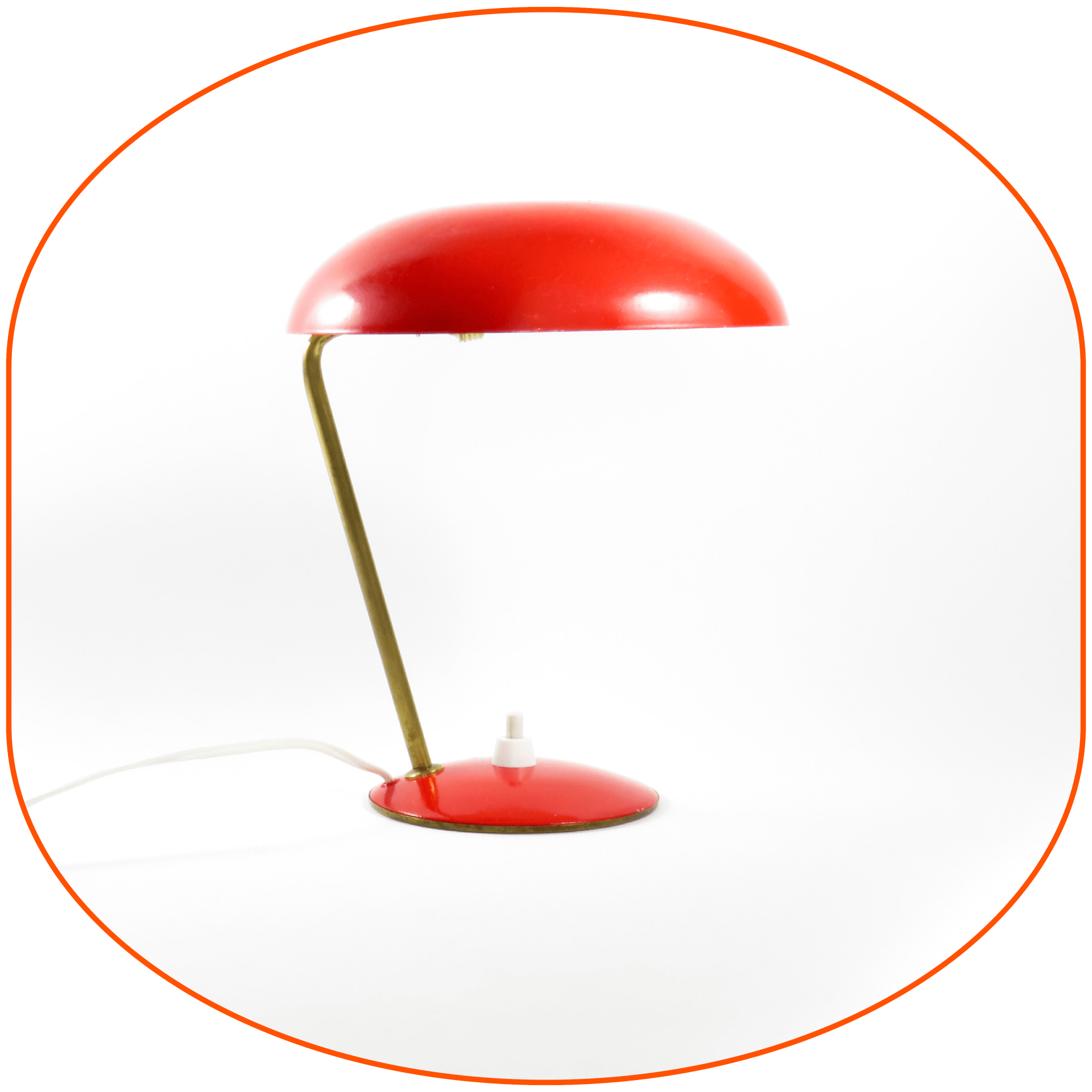 VINTAGE TABLE LAMPS, RED LAMP