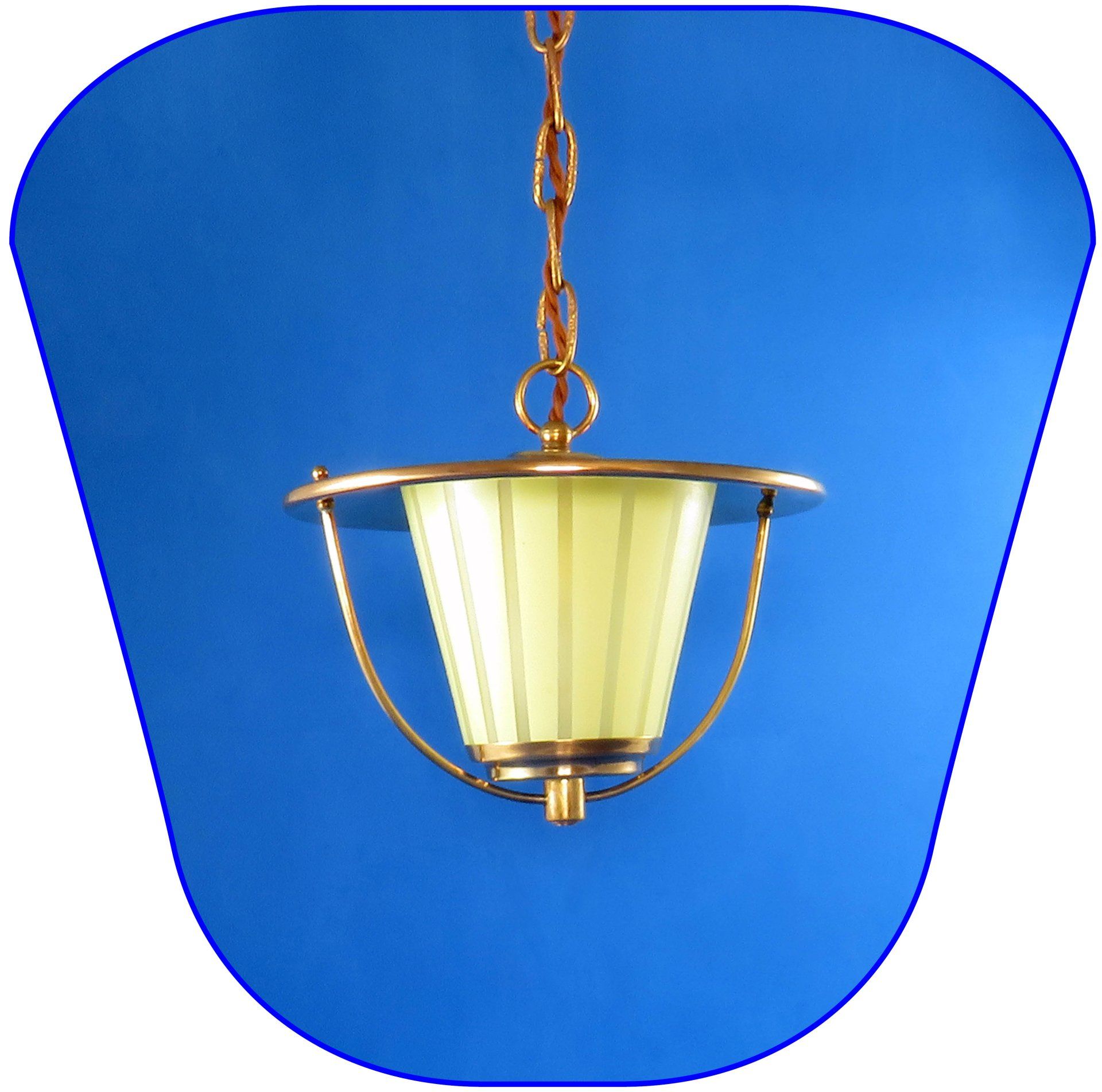 GOLDEN PENDANT LAMP WITH STRIPES