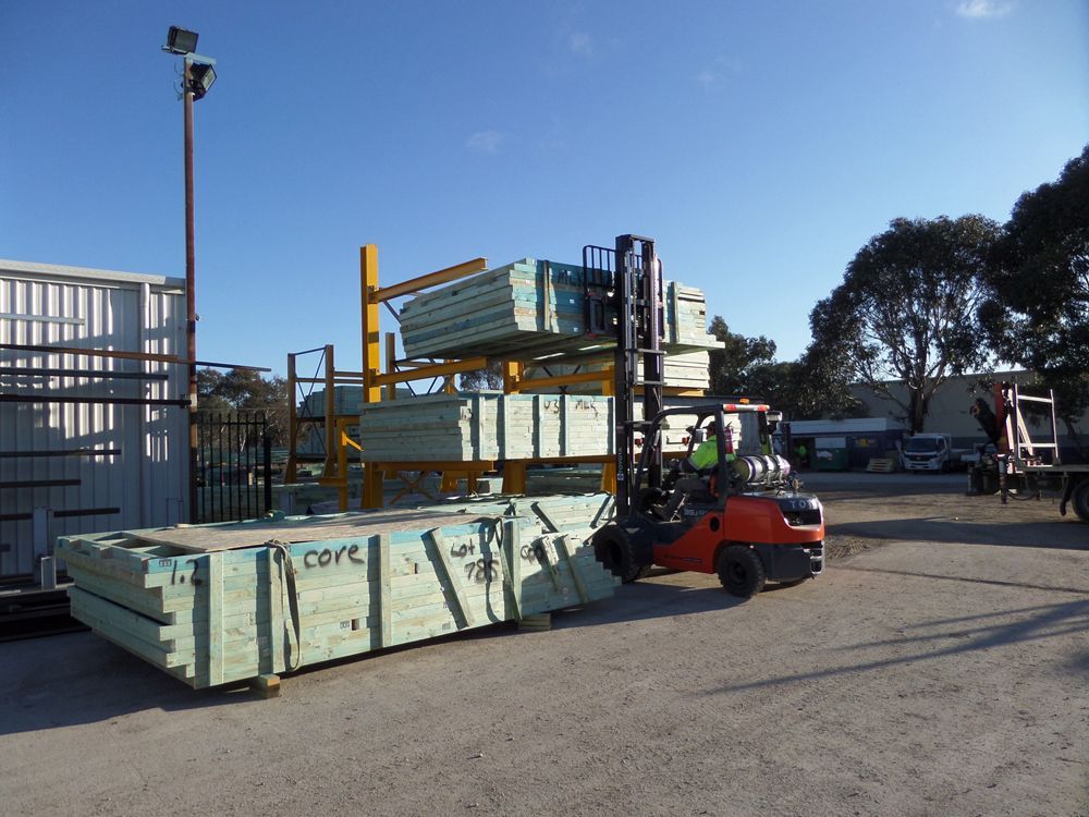 A Forklift is Carrying Wall Frames — Hume, ACT — Universal Trusses