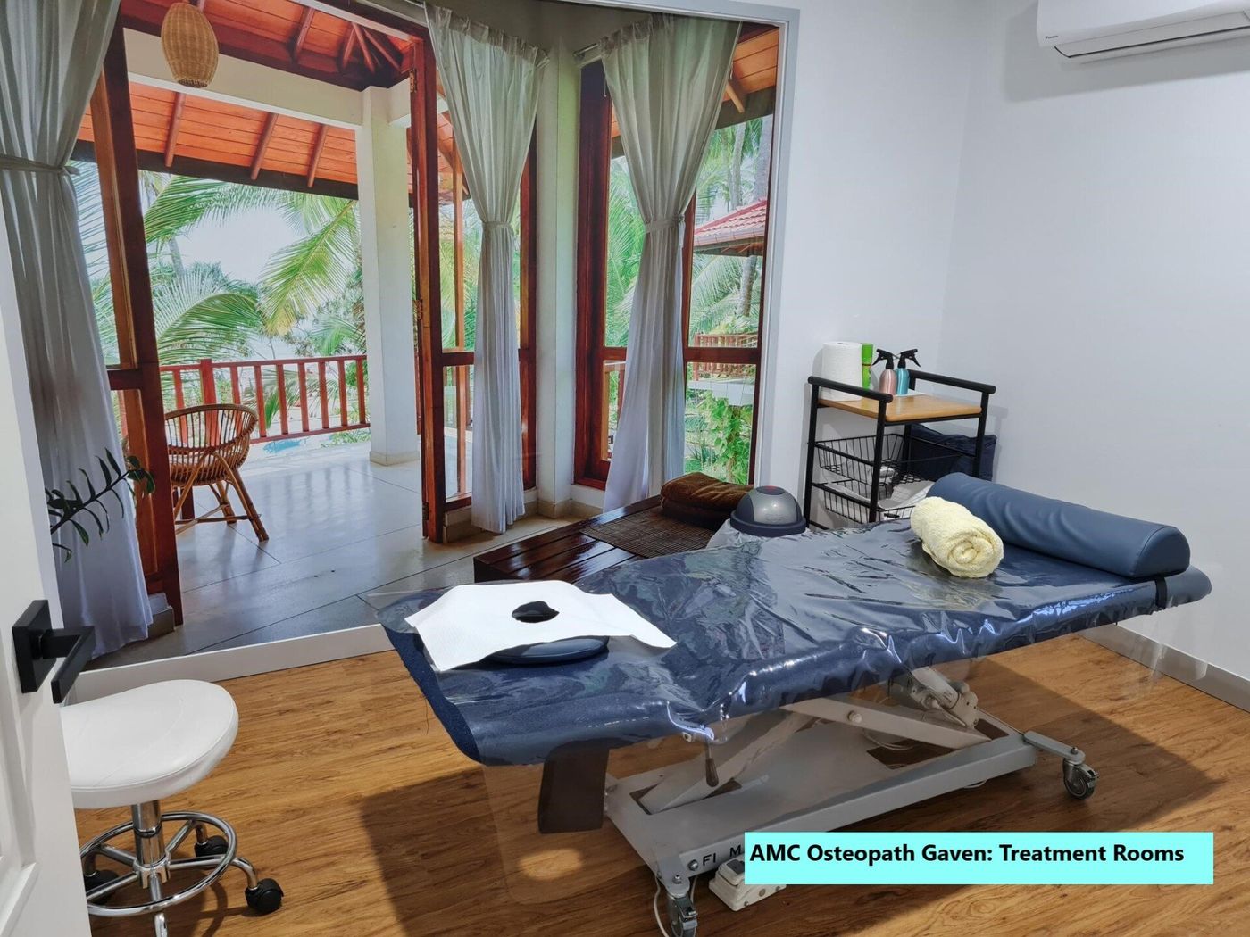 Osteopathy treatment room in clinic