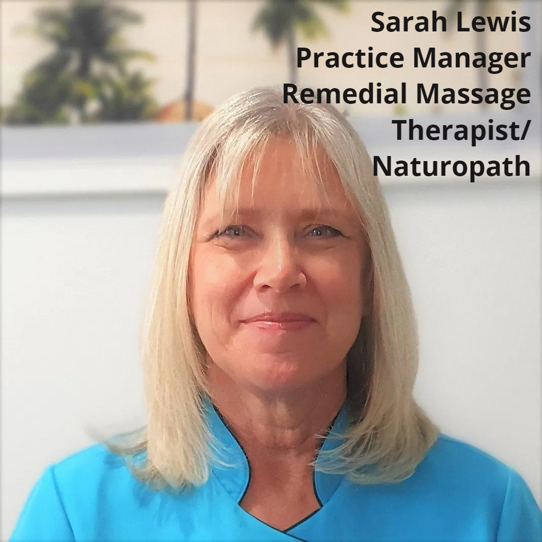 Sarah Lewis at clinic reception