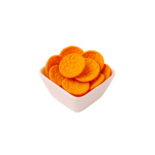 Een kom met eten met een lichtgevende cirkel eromheen