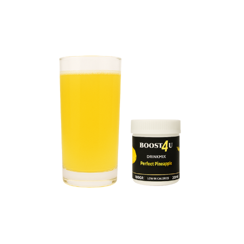 In de schijnwerper staat een potje drink 4u-drinkmix ananas