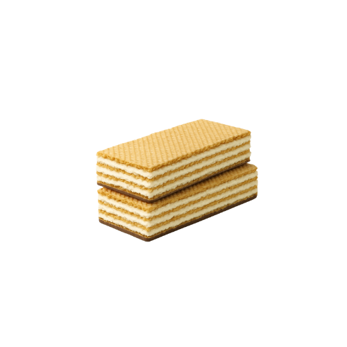 Een stapel wafers op een podium met de code n4u25
