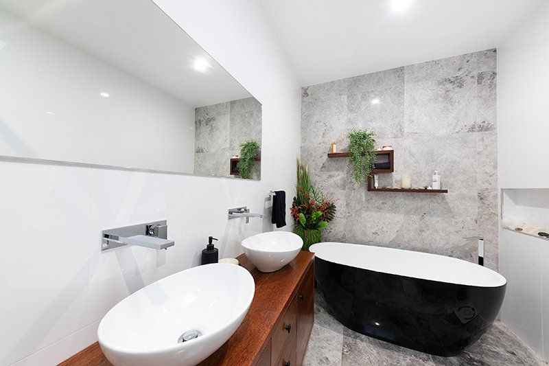 Bathroom With Bathtub — Bathroom Renovations in Forster-Tuncurry, NSW