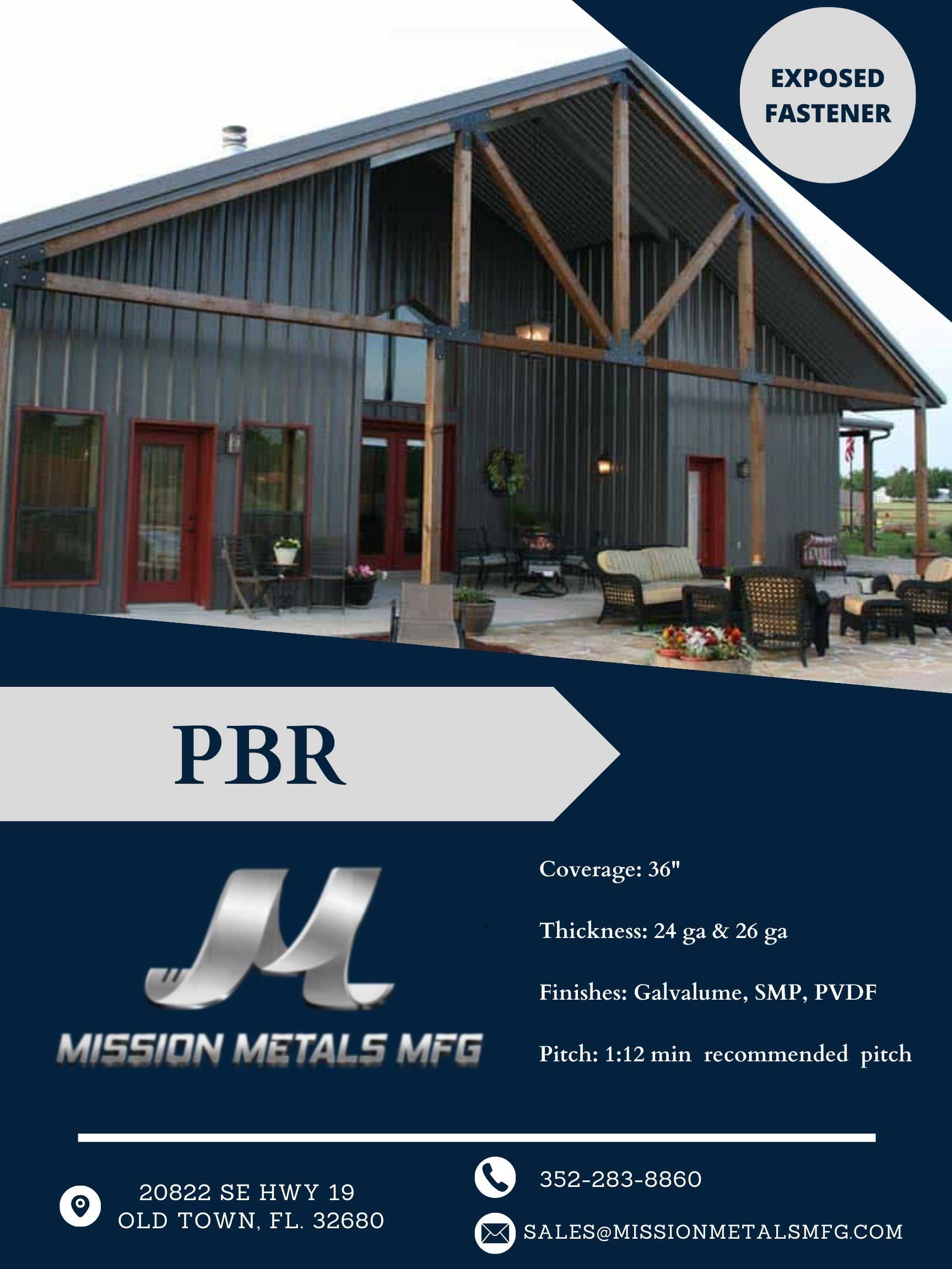 A brochure for mission metals mfs with a picture of a house