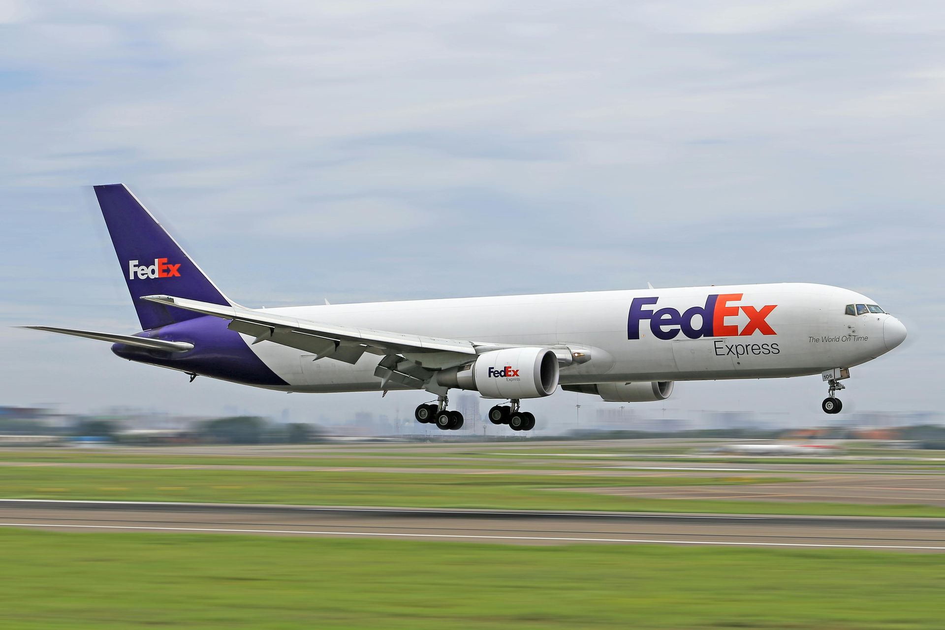 Fedex Airplane preparing for take off