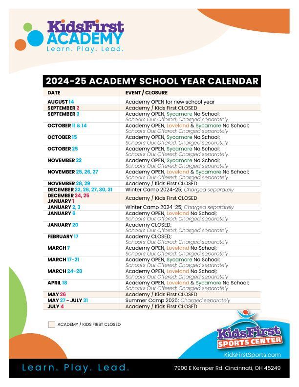 Kids First Academy Before and After School Program Kids First