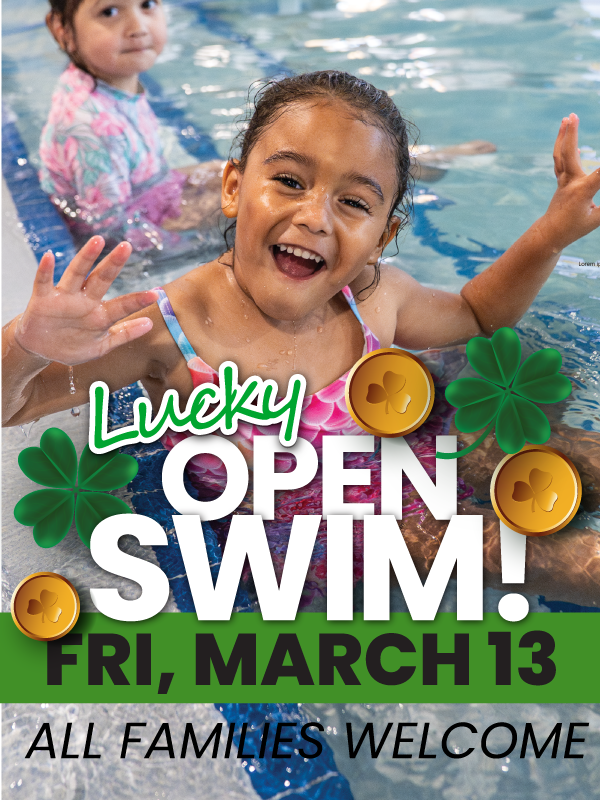 Girl in pool smiles; 