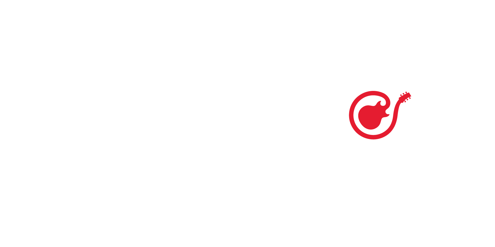 School of Rock Cincinnati logo with red guitar