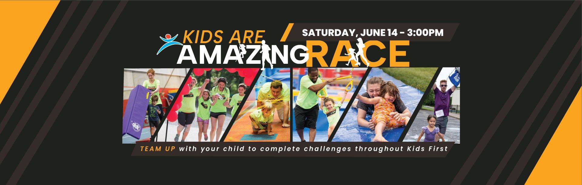 A poster for a race called kids are amazing grace