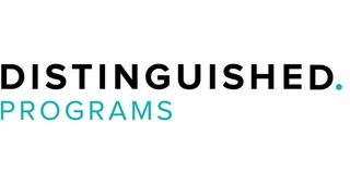 A logo for distinguished programs is shown on a white background.
