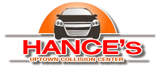 A logo for hance 's uptown collision center