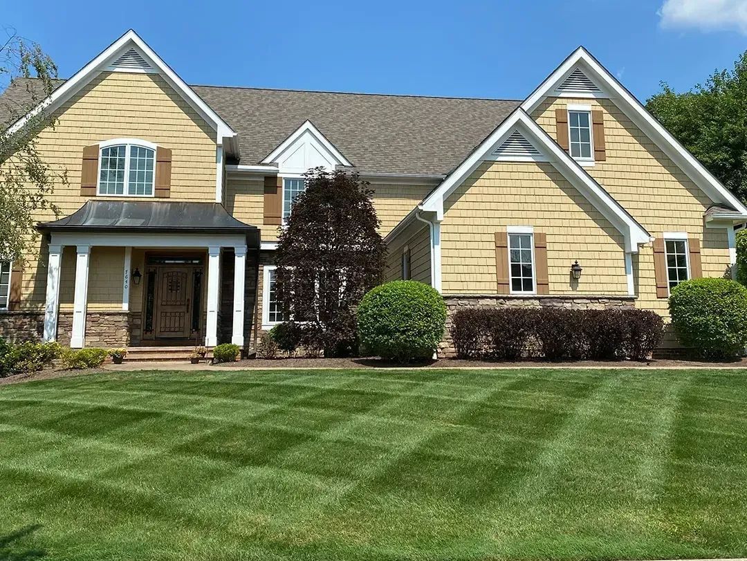 Freshly cut lawn in Pepper Pike Ohio