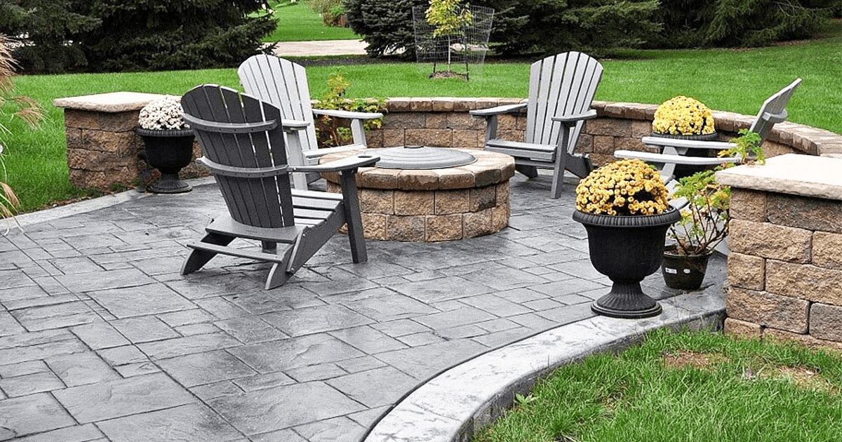 stamped concrete patio in Solon Ohio