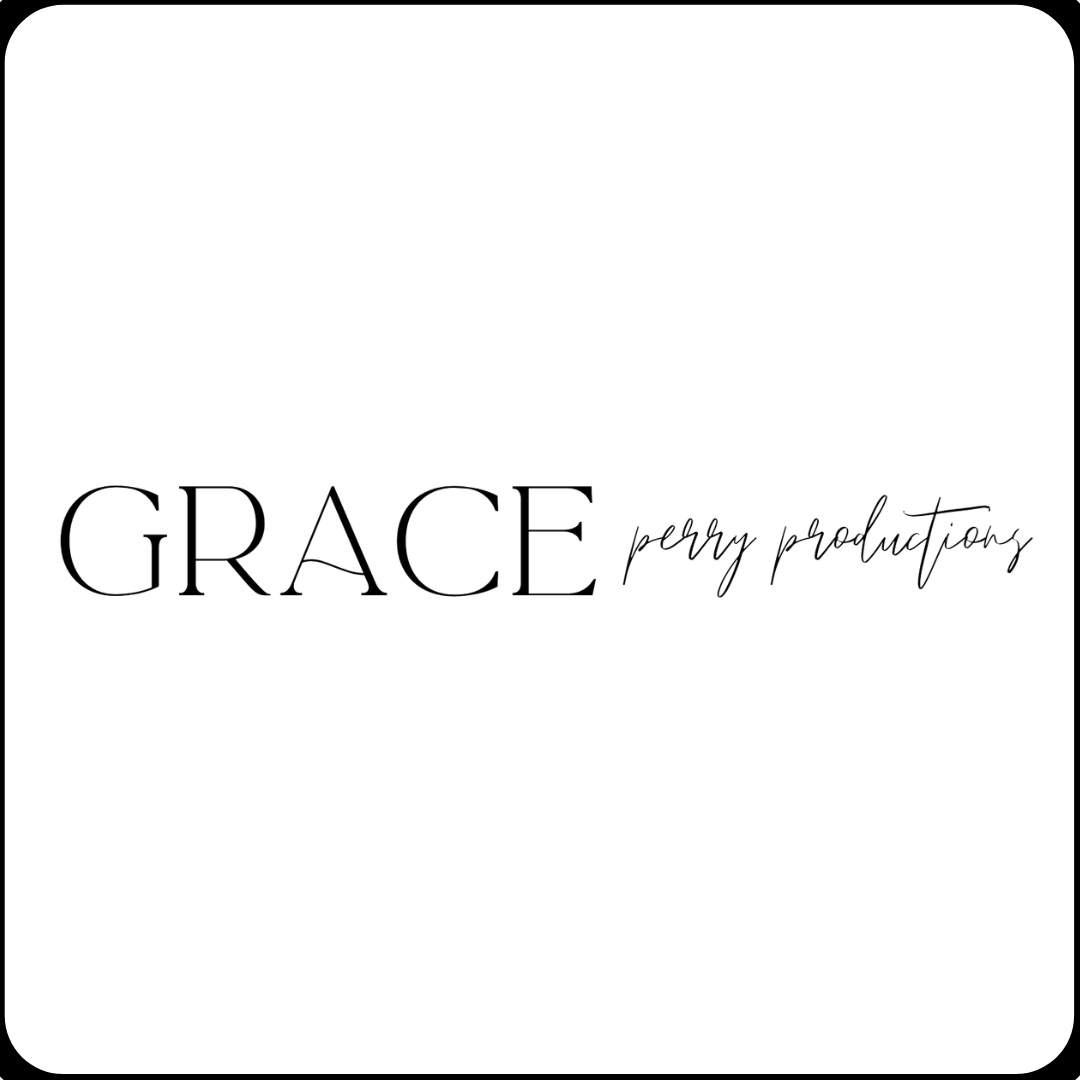 It is a logo for a company called grace perry productions.