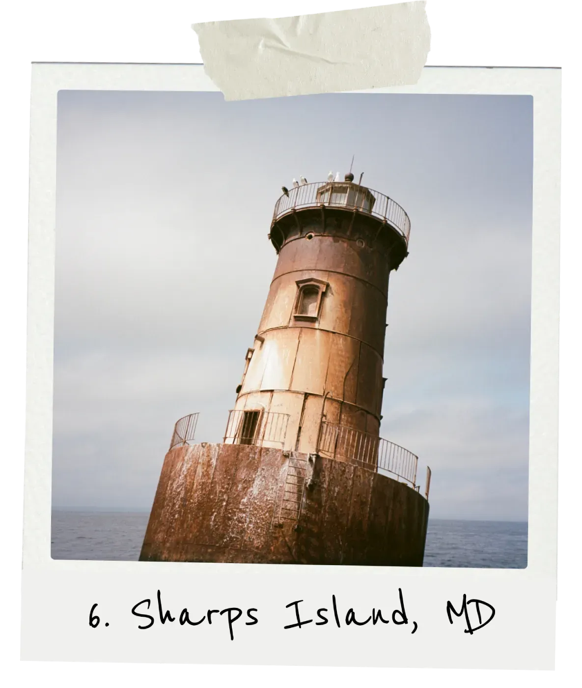Sharps Island, WA lighthouse on film