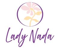 Ein Logo für eine Firma namens Lady Nada mit einer Blume in einem Kreis.