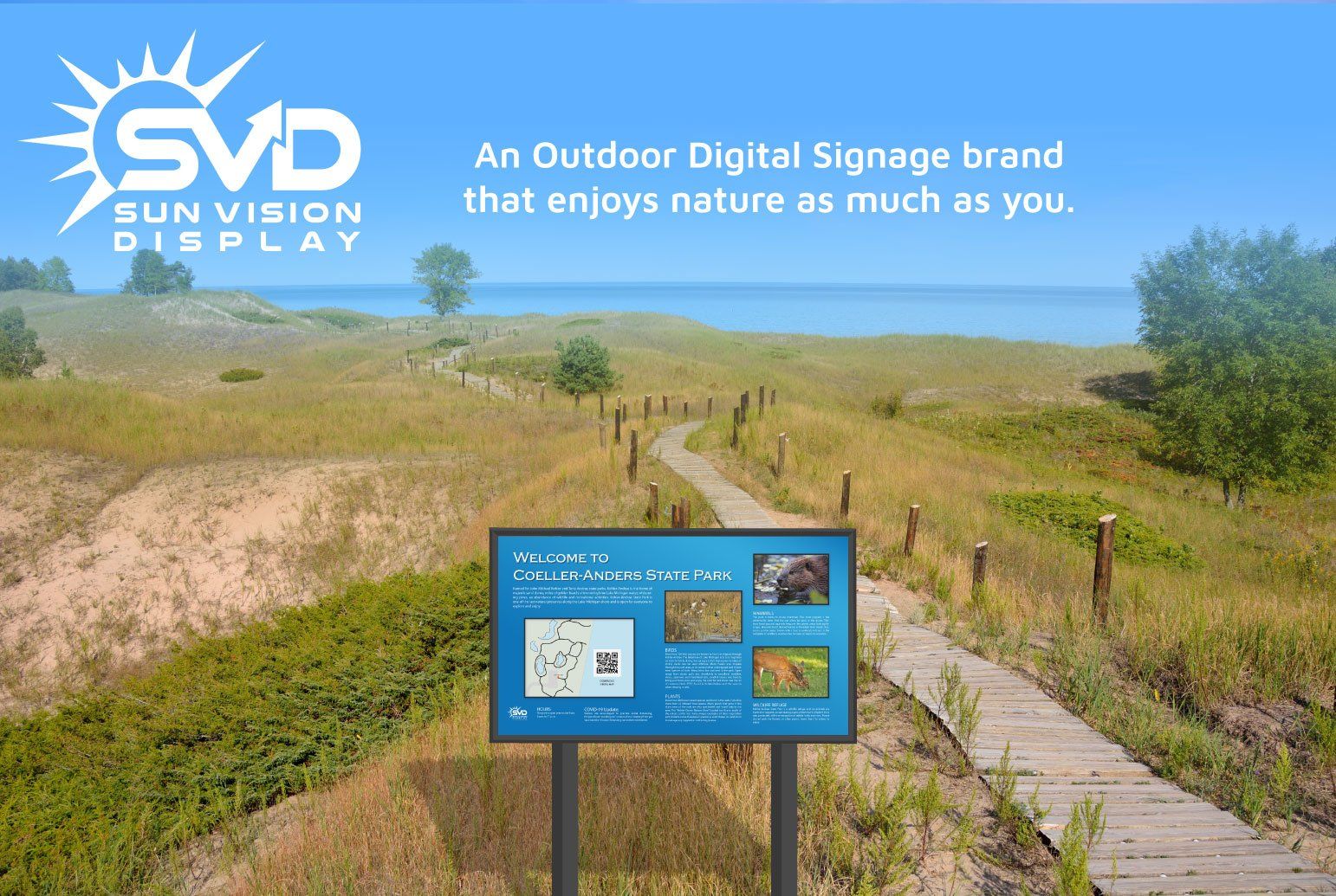 Sunlight Readable Digital Signage for Parks