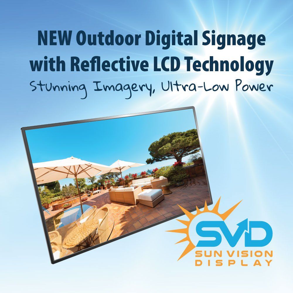 new outdoor digital signage with reflective technology