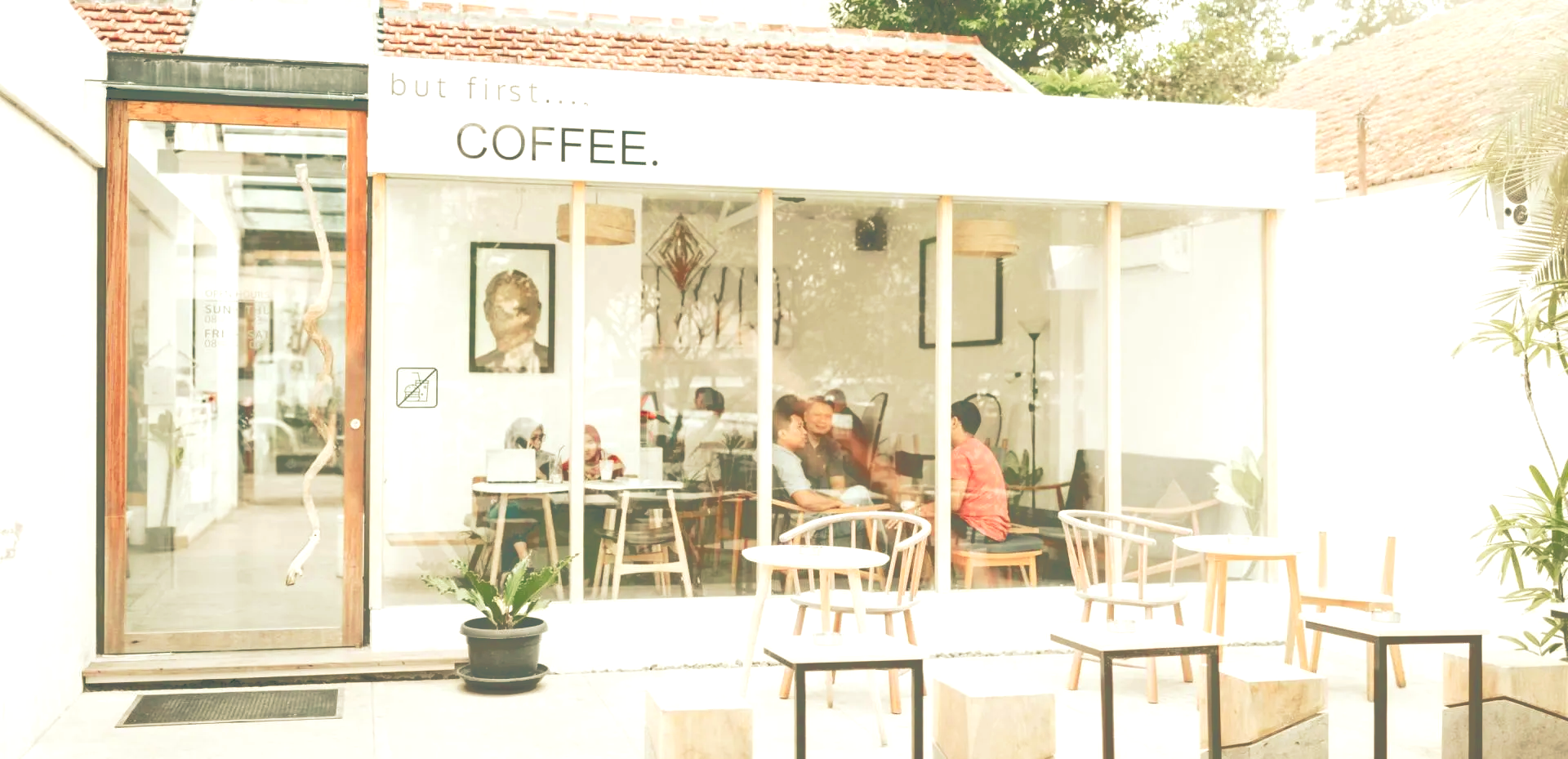 outdoor cafe seating