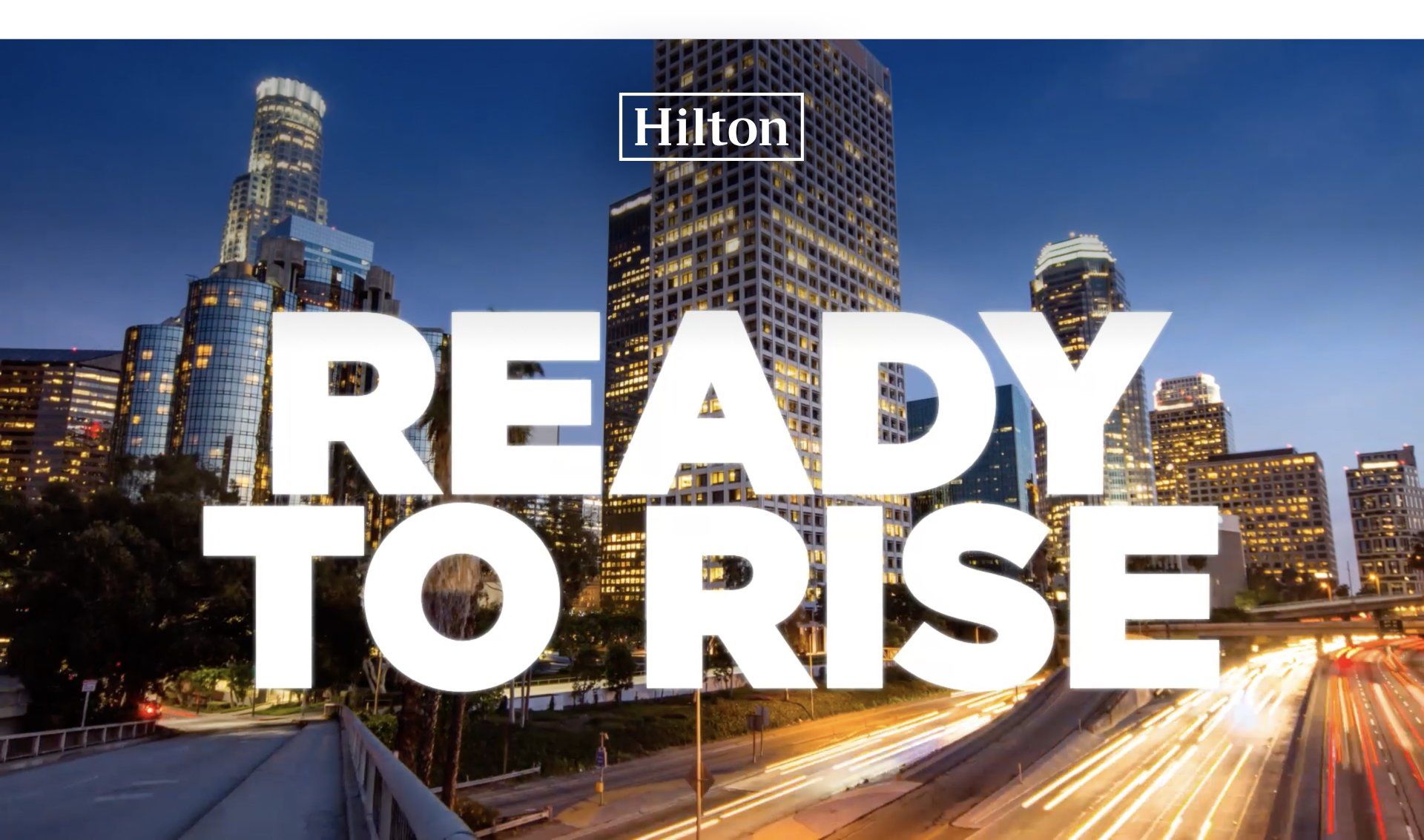 Visual identity for Hilton Worldwide sales event. Headline 
