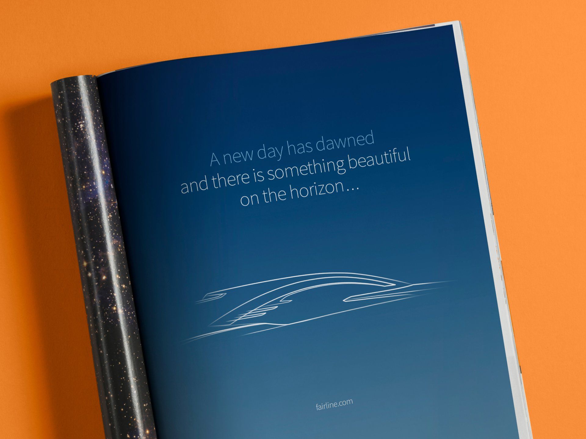 Teaser print ad for the Fairline Yachts Targa 63 GTO. Headline: 