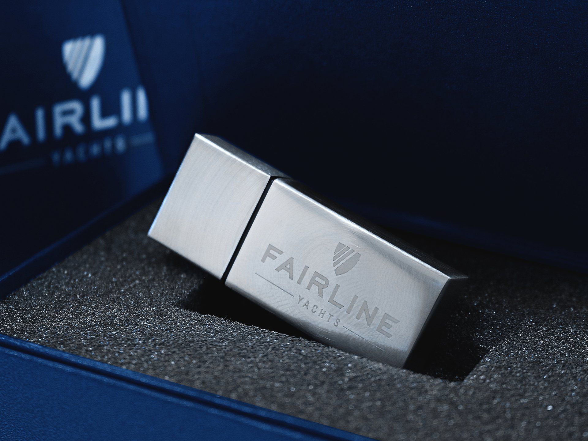 USB drive branded for Fairline Yachts. © The Animo Group Ltd.