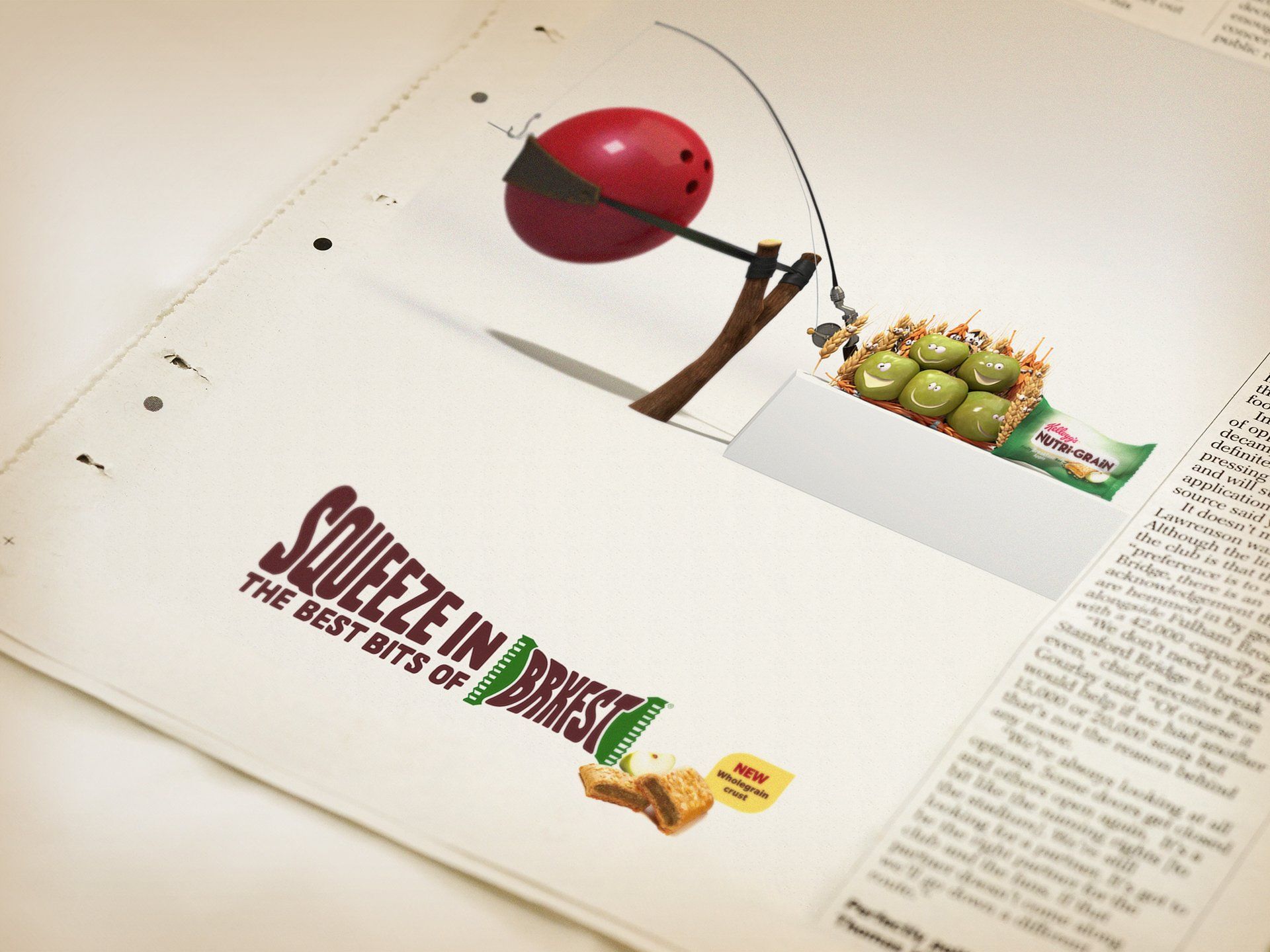 Print advert for Kellogg's Nutri-Grain. © The Animo Group Ltd.